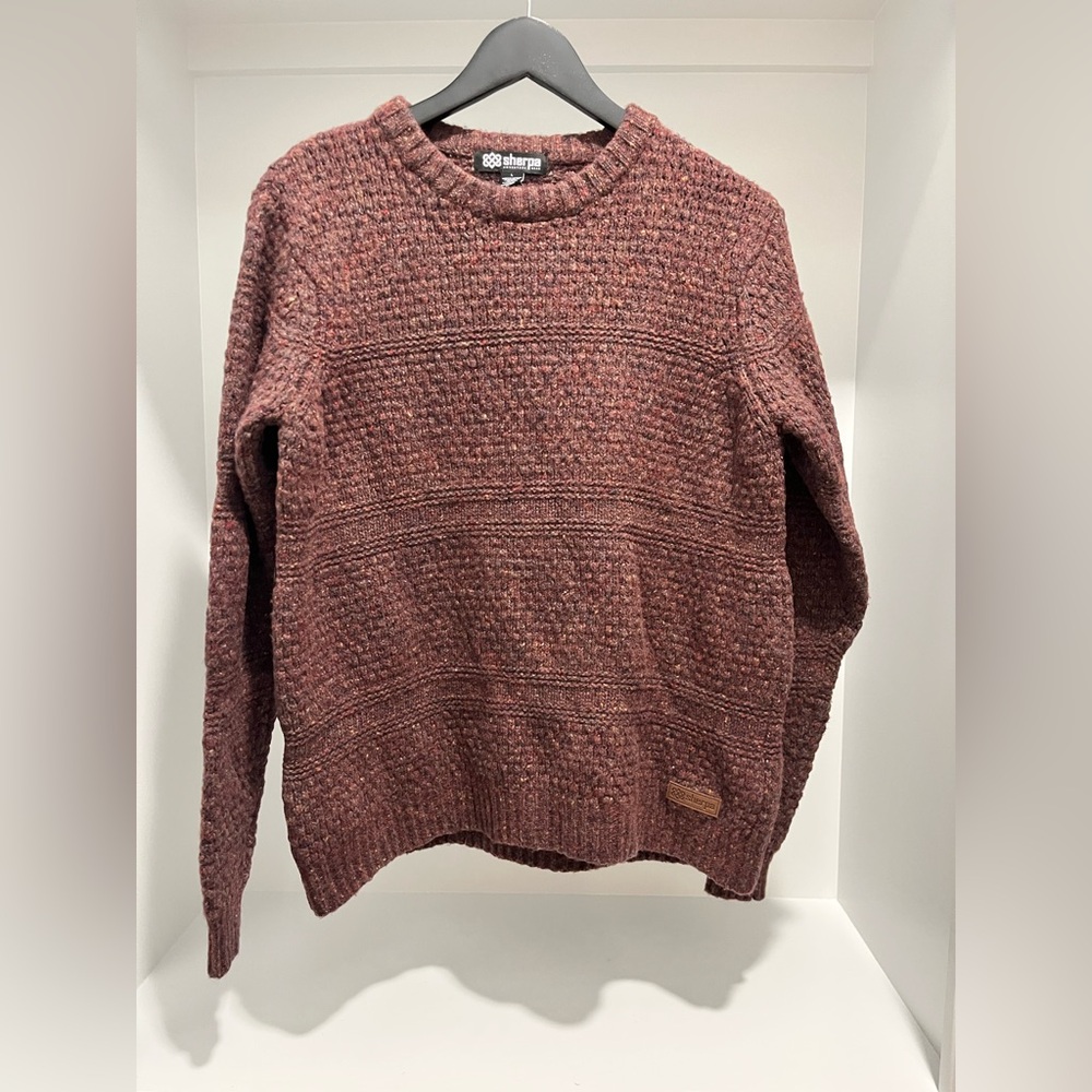 Sherpa adventure gear merino wool alpaca blend crew neck sweater jacquard Large - Picture 5 of 11